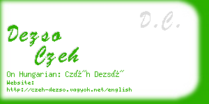 dezso czeh business card